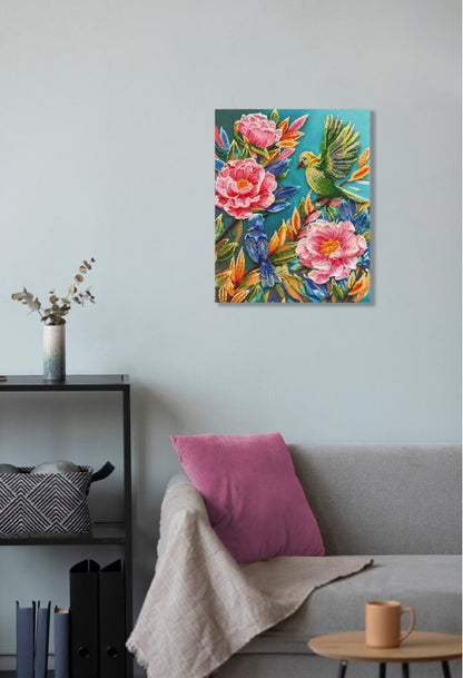 Bead Embroidery Kit Spring Flower DIY Abris Art