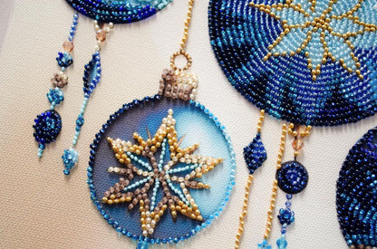 Bead Embroidery Kit Christmas tree toy DIY Abris Art