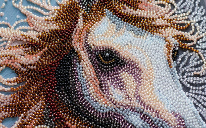 Bead Embroidery Kit Horse DIY Abris Art