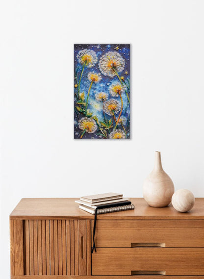 Bead Embroidery Kit Dandelions Flowers DIY Abris Art