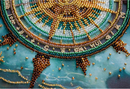 Bead Embroidery Kit Compass DIY Abris Art