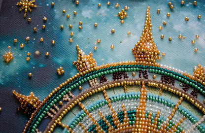 Bead Embroidery Kit Compass DIY Abris Art