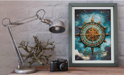 Bead Embroidery Kit Compass DIY Abris Art