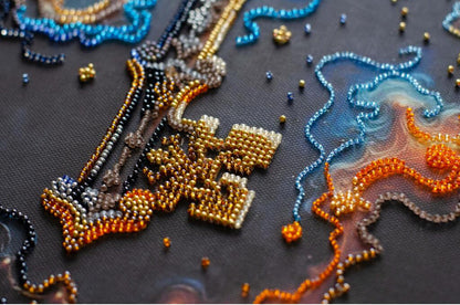 Bead Embroidery Kit Key to happines DIY Abris Art