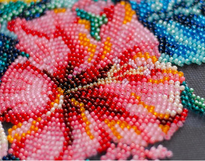 Bead Embroidery Kit Paradise flowers DIY Abris Art
