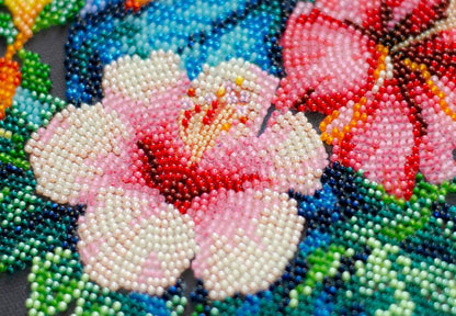 Bead Embroidery Kit Paradise flowers DIY Abris Art