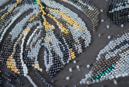 Bead Embroidery Kit Black Cat DIY Abris Art
