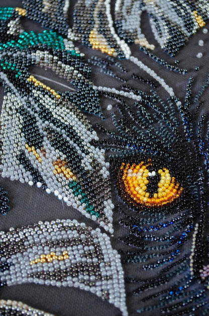 Bead Embroidery Kit Black Cat DIY Abris Art