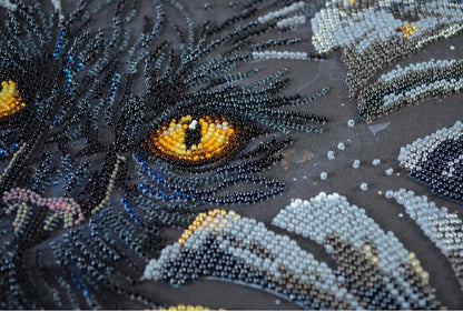 Bead Embroidery Kit Black Cat DIY Abris Art