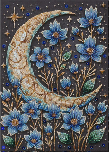 Bead Embroidery Kit Flower moon DIY Abris Art