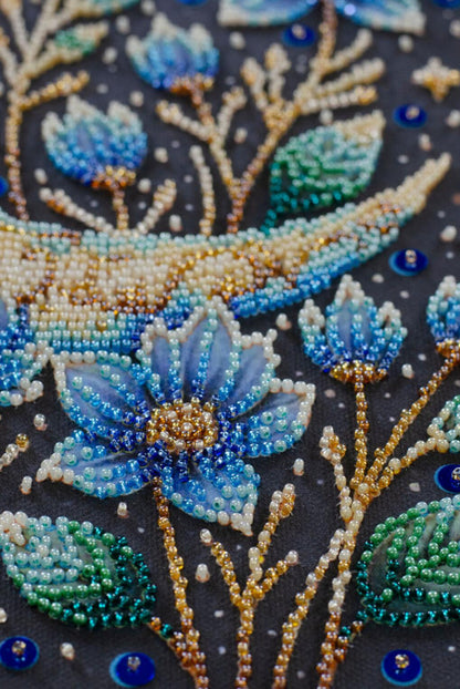 Bead Embroidery Kit Flower moon DIY Abris Art