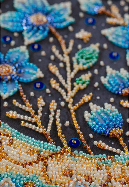Bead Embroidery Kit Flower moon DIY Abris Art