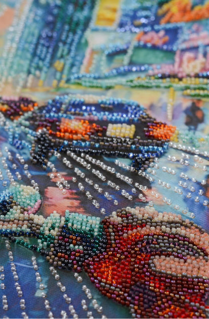 Bead Embroidery Kit Night city DIY Abris Art