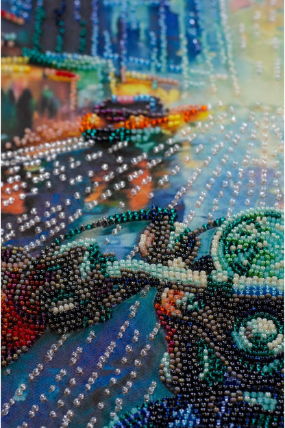 Bead Embroidery Kit Night city DIY Abris Art