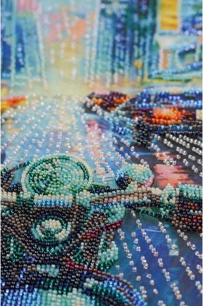 Bead Embroidery Kit Night city DIY Abris Art