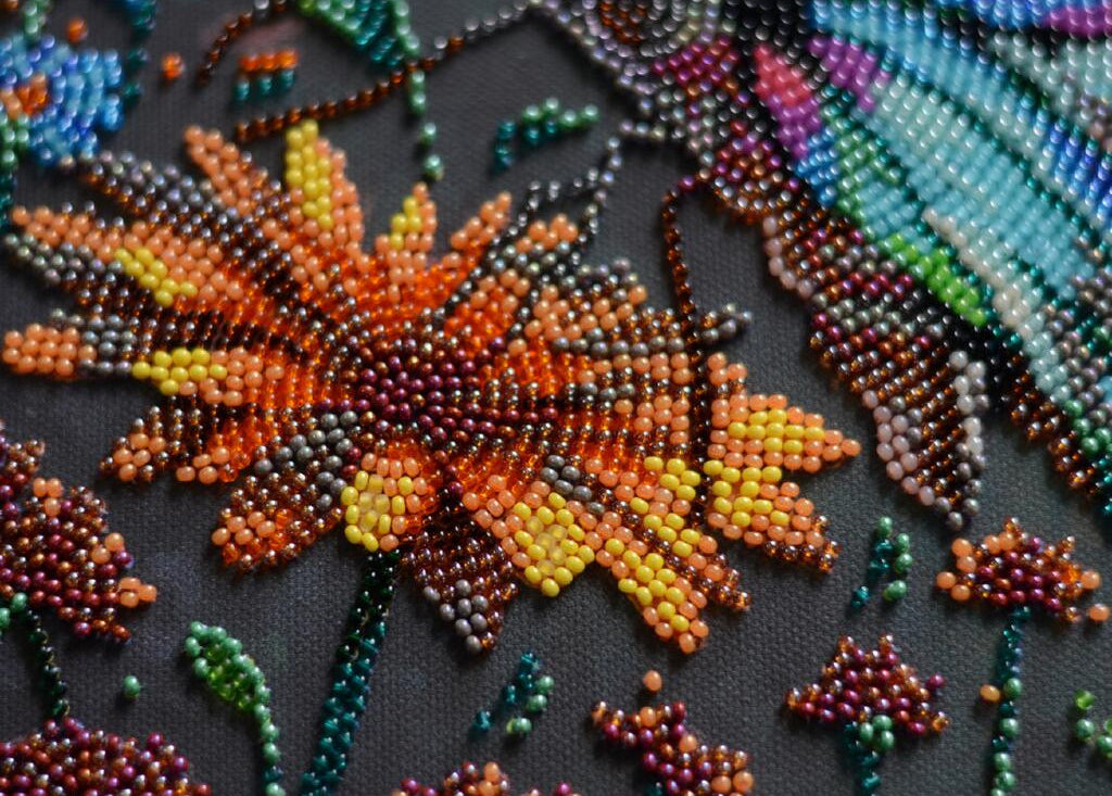 Bead Embroidery Kit Butterfly DIY Abris Art