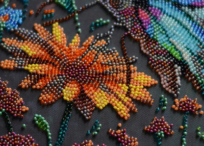 Bead Embroidery Kit Butterfly DIY Abris Art