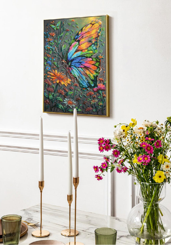Bead Embroidery Kit Butterfly DIY Abris Art