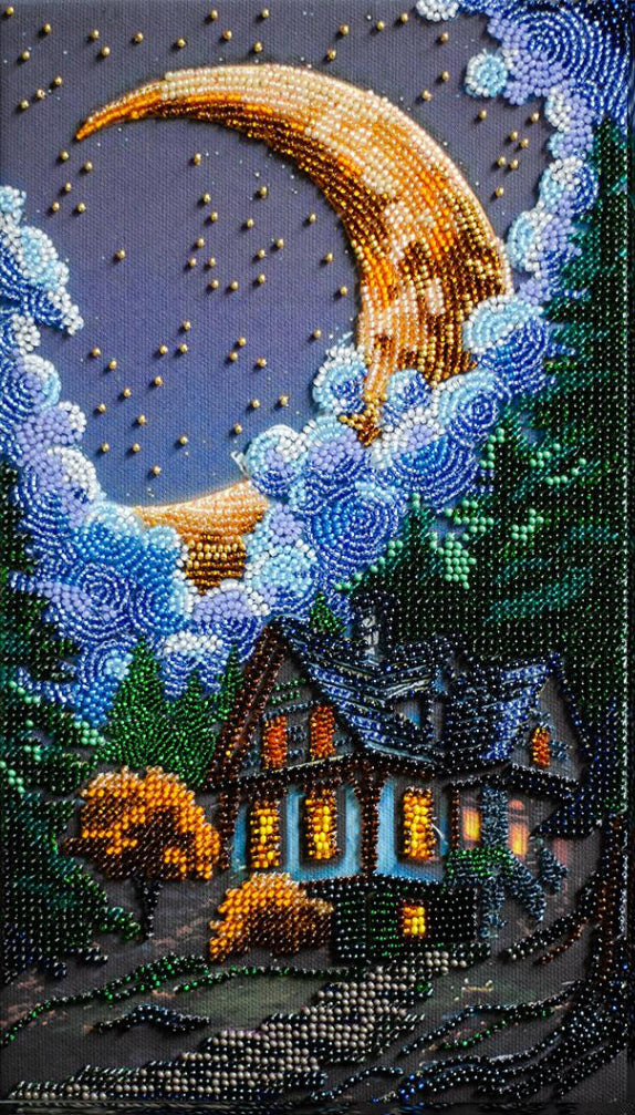 Bead Embroidery Kit Silent Night DIY Abris Art