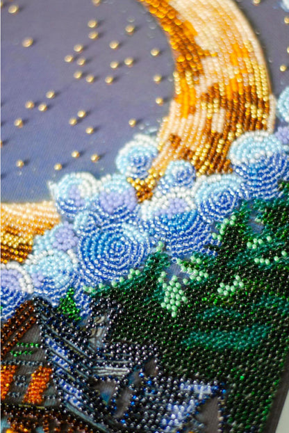 Bead Embroidery Kit Silent Night DIY Abris Art