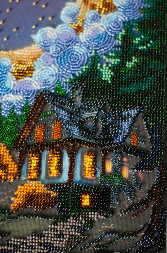 Bead Embroidery Kit Silent Night DIY Abris Art
