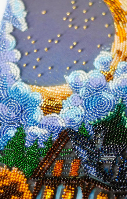 Bead Embroidery Kit Silent Night DIY Abris Art