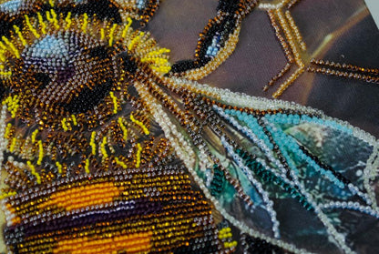 Bead Embroidery Kit Bee DIY Abris Art