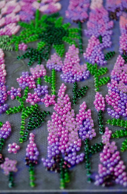 Bead Embroidery Kit Lavender Night DIY Abris Art