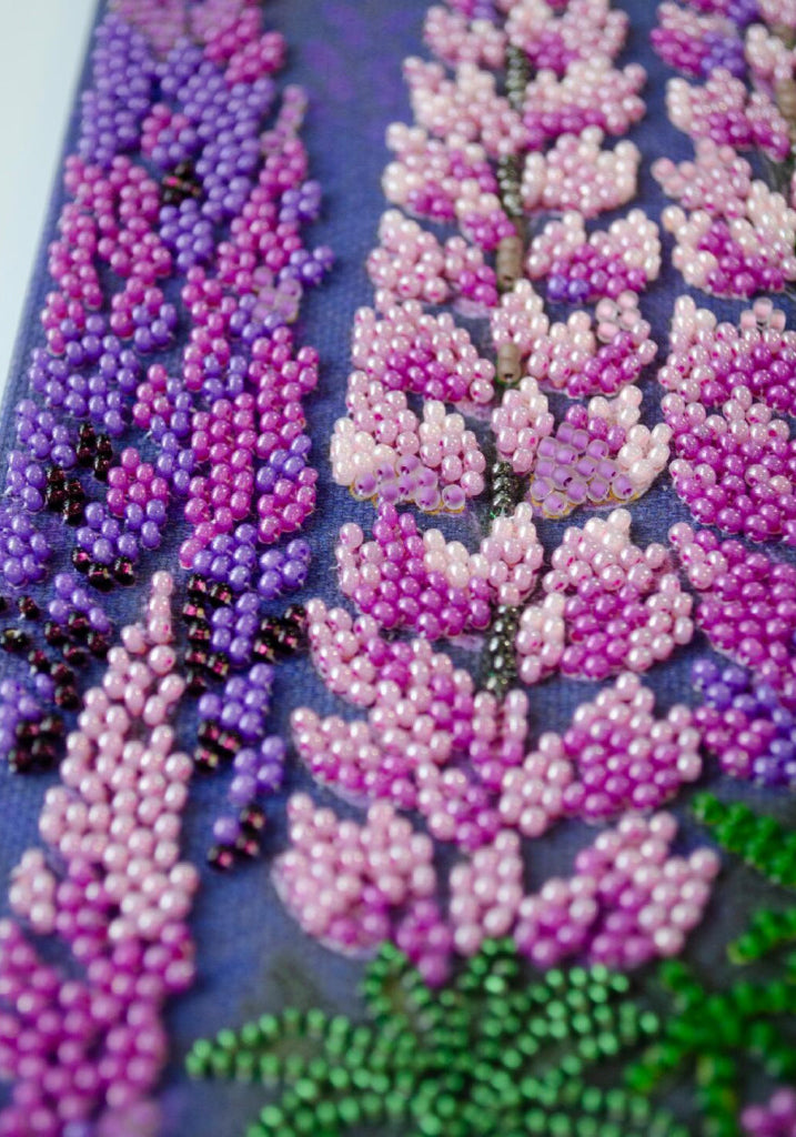 Bead Embroidery Kit Lavender Night DIY Abris Art