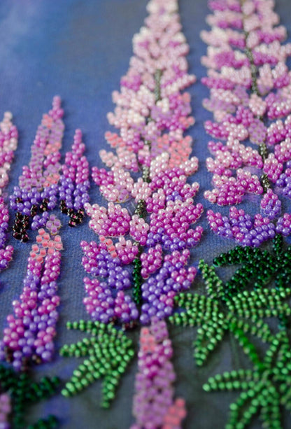 Bead Embroidery Kit Lavender Night DIY Abris Art