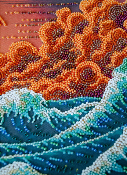 Bead Embroidery Kit Blue Sea DIY Abris Art