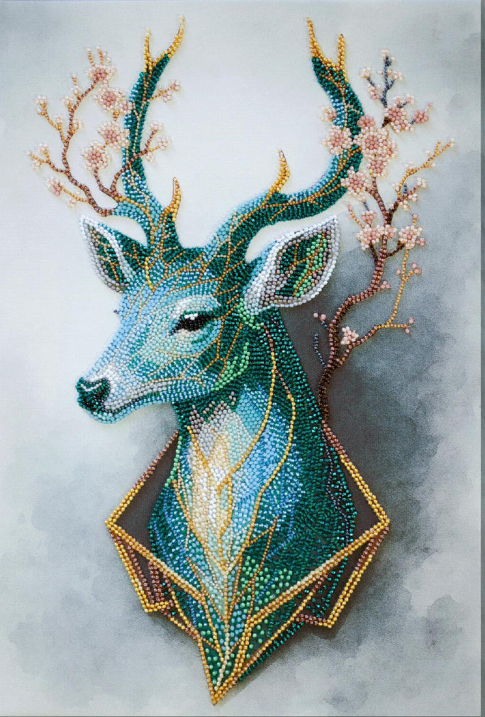 Bead Embroidery Kit Deer Spirit of the Forest DIY Abris Art