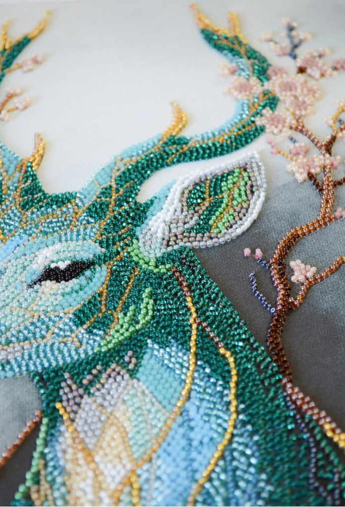 Bead Embroidery Kit Deer Spirit of the Forest DIY Abris Art