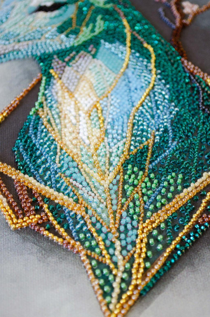 Bead Embroidery Kit Deer Spirit of the Forest DIY Abris Art