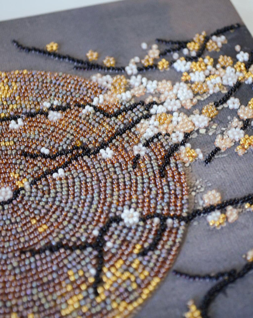 Bead Embroidery Kit White Swan DIY Abris Art