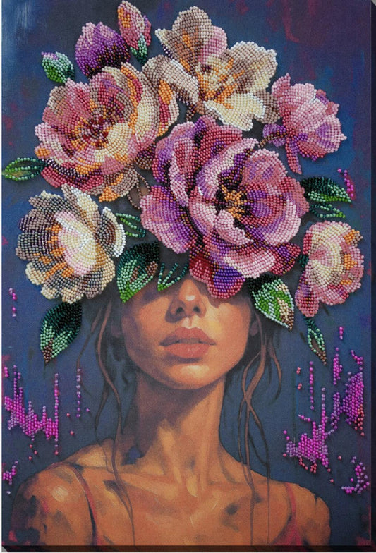 Bead Embroidery Kit Blooming thoughts DIY Abris Art