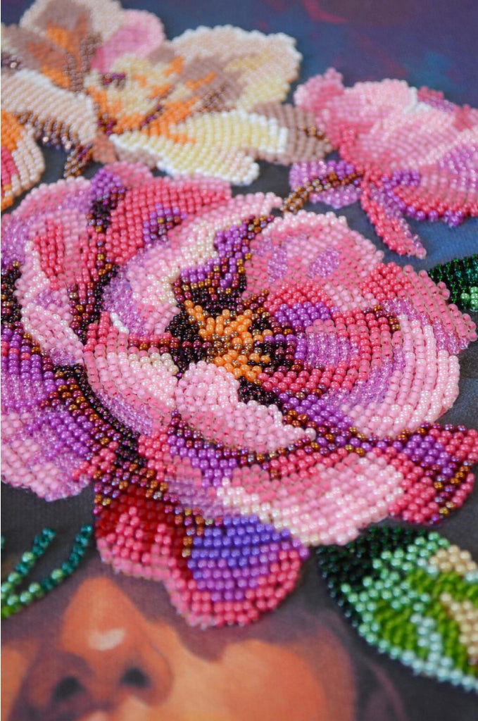 Bead Embroidery Kit Blooming thoughts DIY Abris Art