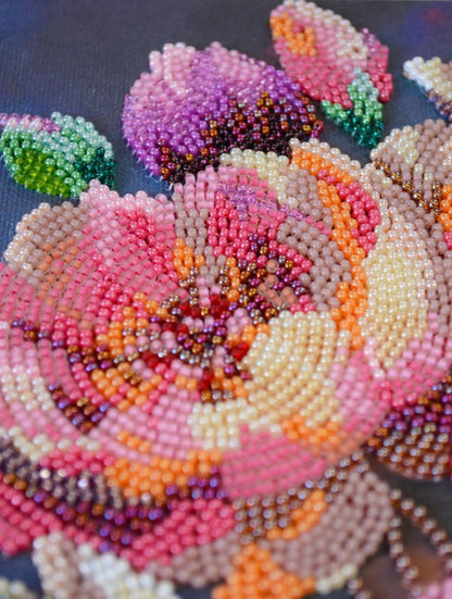 Bead Embroidery Kit Blooming thoughts DIY Abris Art