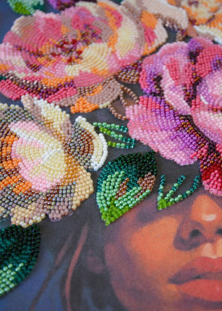 Bead Embroidery Kit Blooming thoughts DIY Abris Art