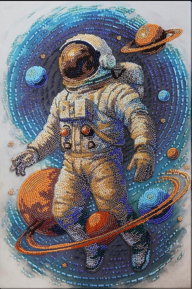 Bead Embroidery Kit Space Traveler DIY Abris Art