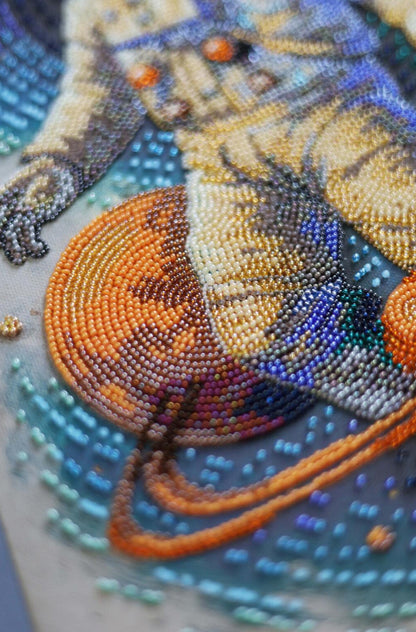Bead Embroidery Kit Space Traveler DIY Abris Art