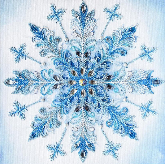 Bead Embroidery Kit Snowflake DIY Abris Art