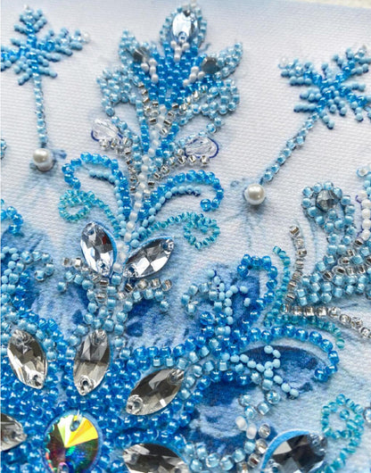 Bead Embroidery Kit Snowflake DIY Abris Art