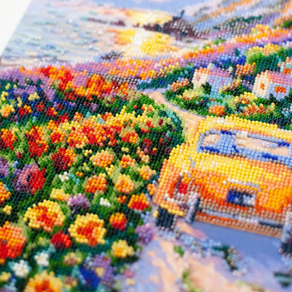Bead Embroidery Kit Evening at the sea DIY Abris Art