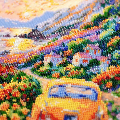 Bead Embroidery Kit Evening at the sea DIY Abris Art