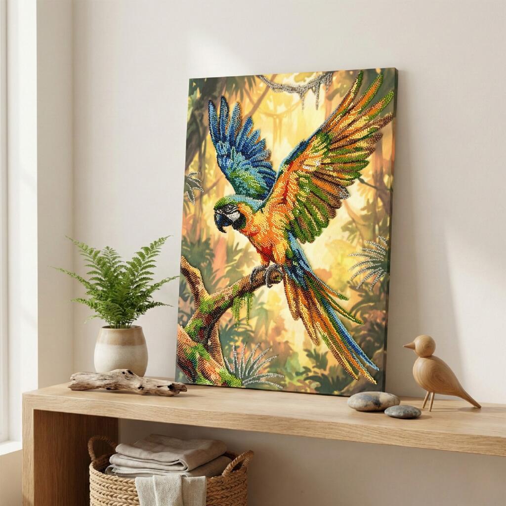 Perlenstickerei-Set Waldvogel DIY