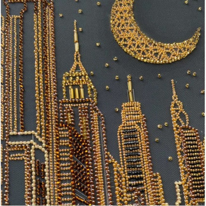 Bead Embroidery Kit Gold city DIY by Abris Art