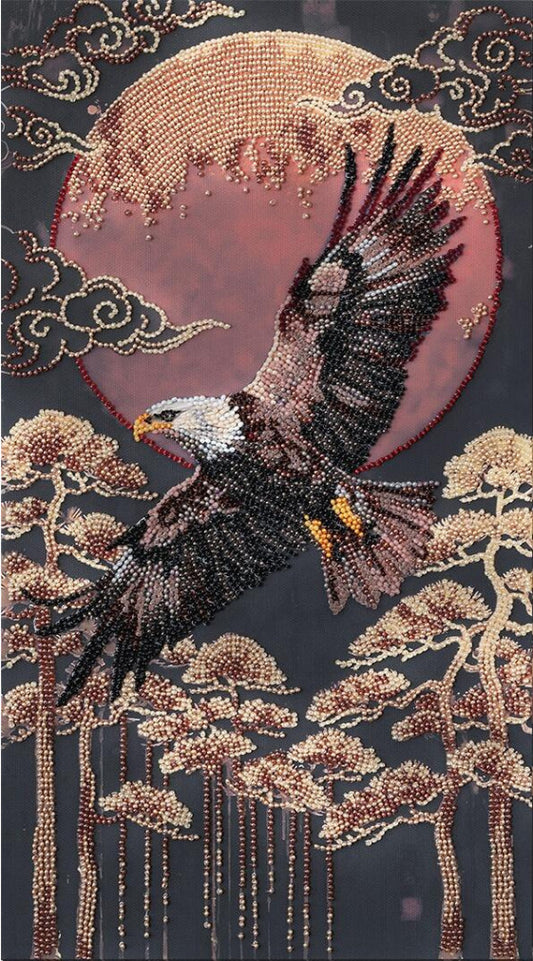 Bead Embroidery Kit Eagle DIY Abris Art