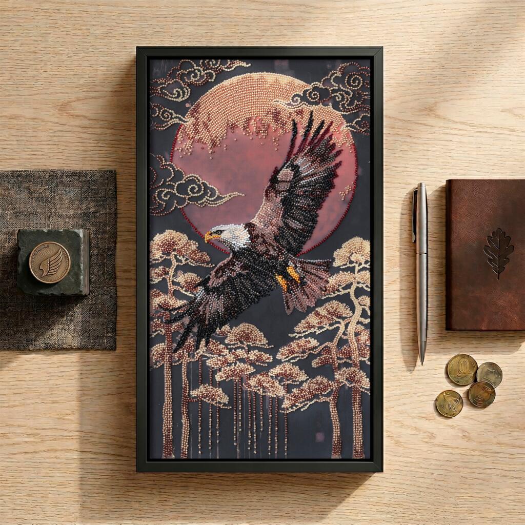 Bead Embroidery Kit Eagle DIY by Abris Art