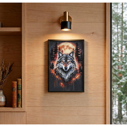 Bead Embroidery Kit Wolf DIY by Abris Art